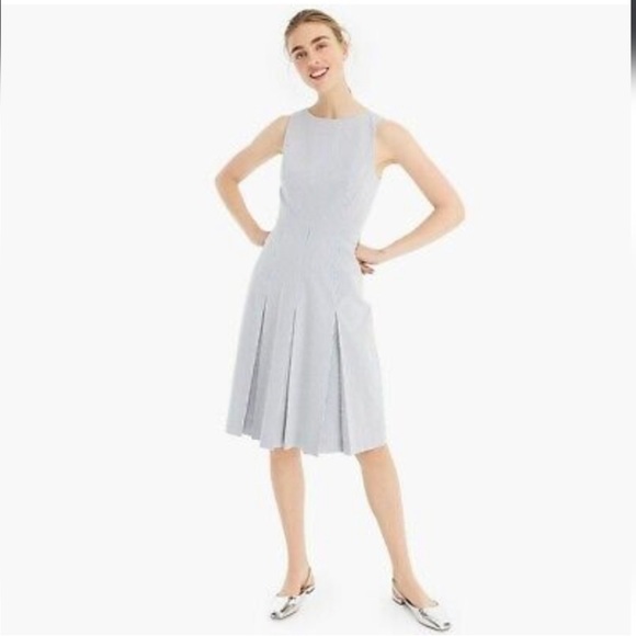 J. Crew Sleeveless A Line Seersucker Dress - Picture 4 of 4